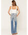 Image #1 - 7 For All Mankind Women's Light Wash Tailorless Bootcut Stretch Denim Jeans, Light Wash, hi-res