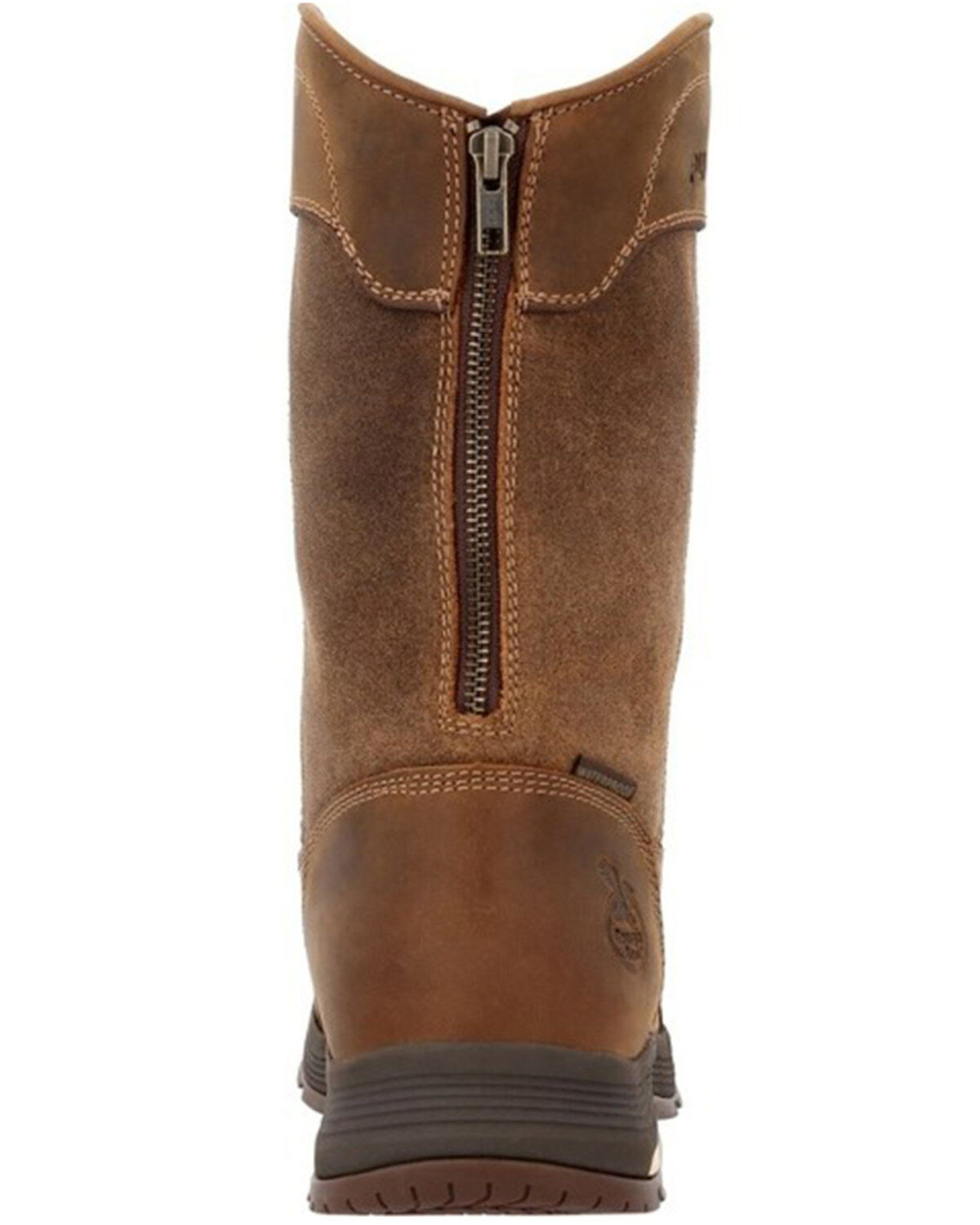 Image #5 - Georgia Boot Men's Athens Superlyte Waterproof Wellington Pull On Safety Boot - Moc toe, Brown, hi-res