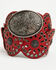 Image #1 - Shyanne Women's Round Concho Belt, Red, hi-res