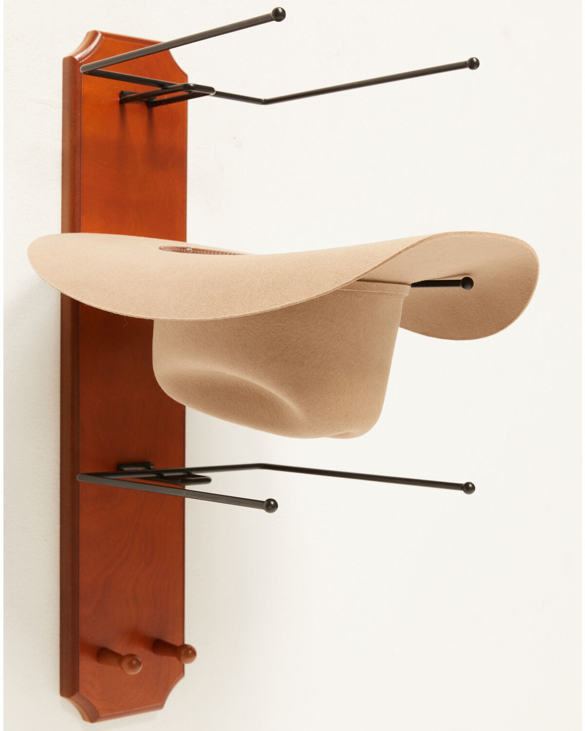 Image #5 - BB Ranch&reg; Rolled Oak 3 Tiered Cowboy Hat Rack, Light Brown, hi-res