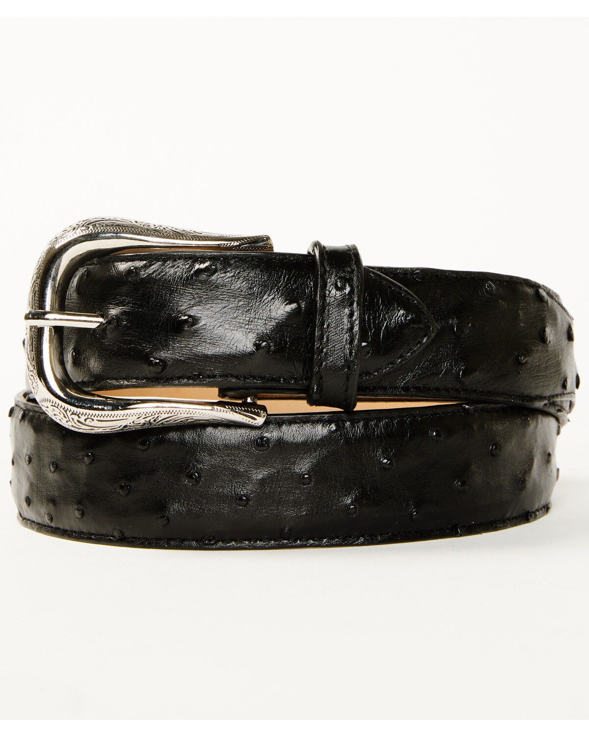 Image #1 - Cody James Black 1978&trade; Men's Dawson Exotic Full Quill Ostrich Leather Belt, Black, hi-res