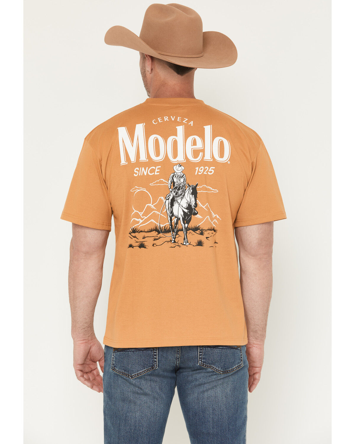 Modelo Men's Cowboy Desert Short Sleeve Graphic T-Shirt, Wheat, hi-res