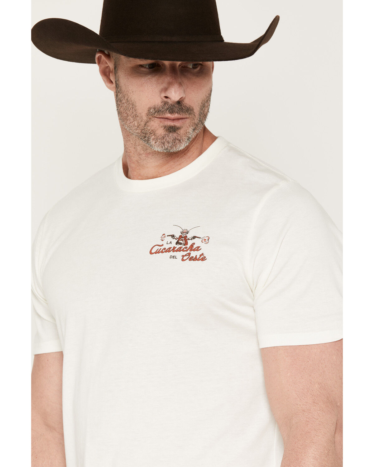 Image #3 - Sendero Provisions Men's La Cucaracha Short Sleeve Graphic T-Shirt, White, hi-res