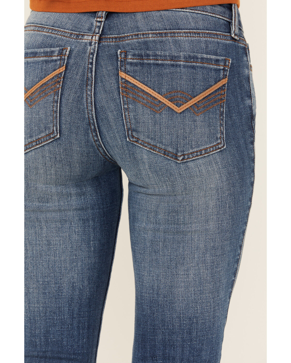 Image #4 - Idyllwind Women's Bayside Rebel Mid Rise Bootcut Super Stretch Denim Jeans, Medium Wash, hi-res