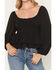 Image #3 - Originality Women's Boot Barn Exclusive Emma Double Layer Peplum Top, Black, hi-res