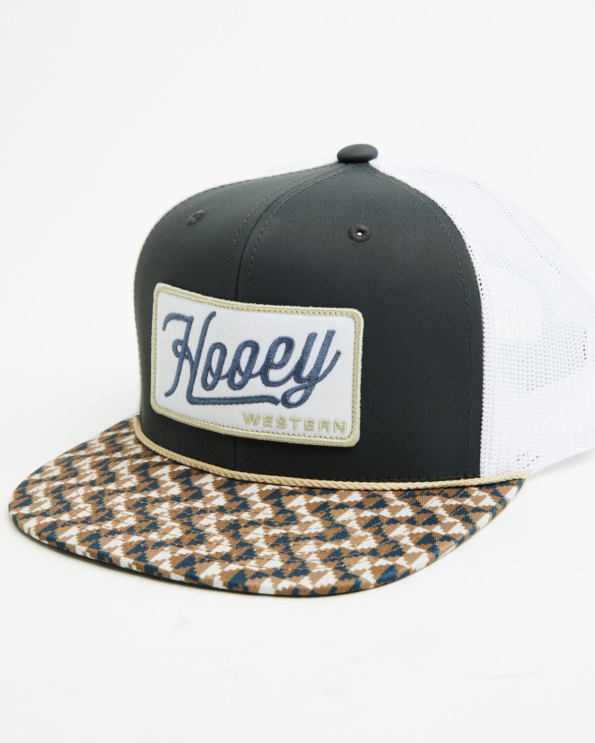 Hooey Men's Boot Barn Exclusive Southwestern Ball Cap, Black/white, hi-res