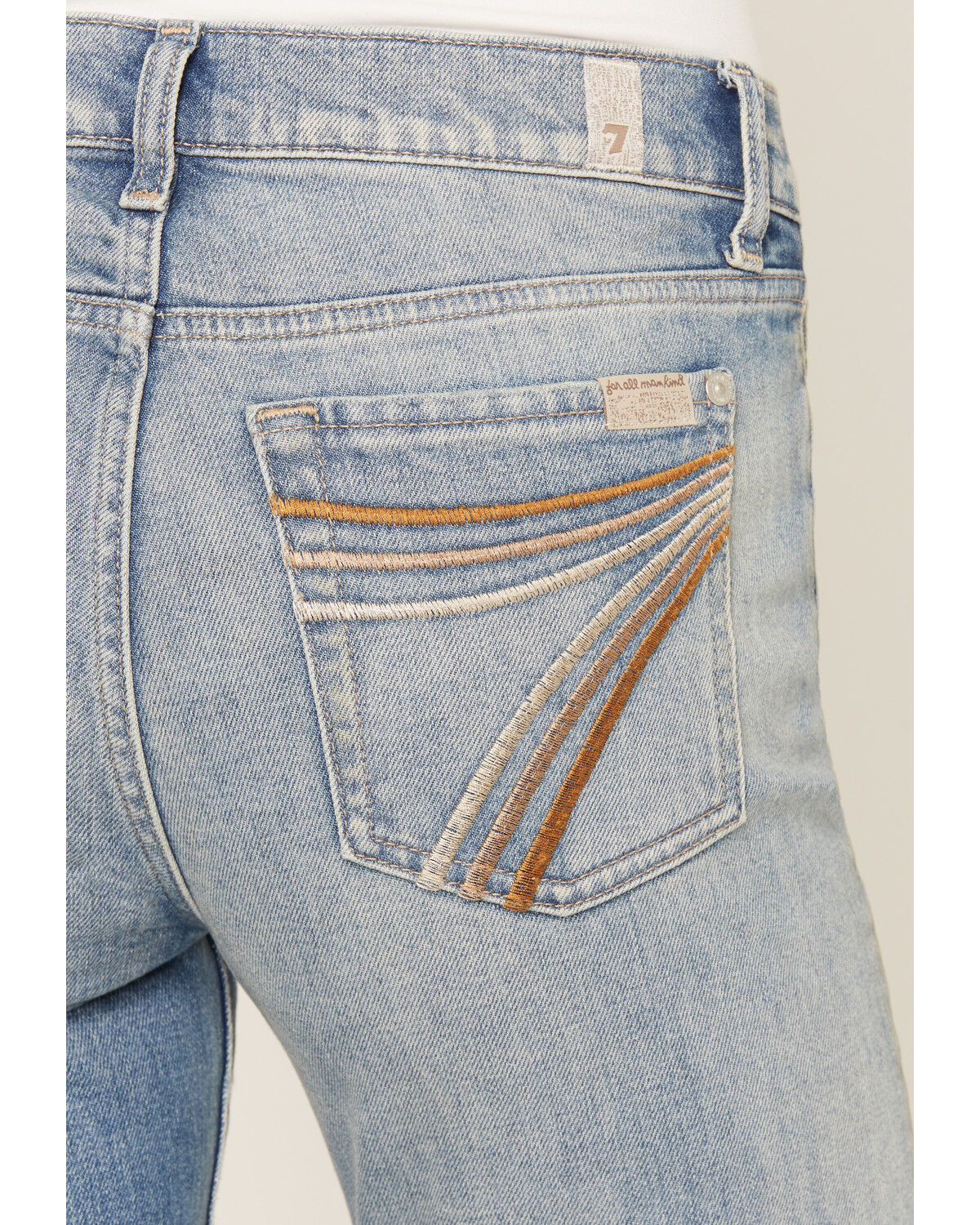 Image #2 - 7 For All Mankind Women's Light Wash Tailorless Bootcut Stretch Denim Jeans, Light Wash, hi-res