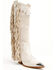 Image #1 - Azalea Wang Women's Pelagius Tall Fringe Western Boots - Round Toe, Cream, hi-res