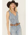 Image #1 - 26 International Women's Heart Pocket Denim Vest, Medium Wash, hi-res