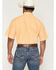 Image #4 - Cinch Men's Boot Barn Exclusive Geo Print Short Sleeve Button-Down Western Shirt, Gold, hi-res