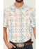 Image #3 - RANK 45&reg; Men's RODEOTEK&trade; 2.0 Everglades Southwestern Print Short Sleeve Snap Western Shirt, Ivory, hi-res