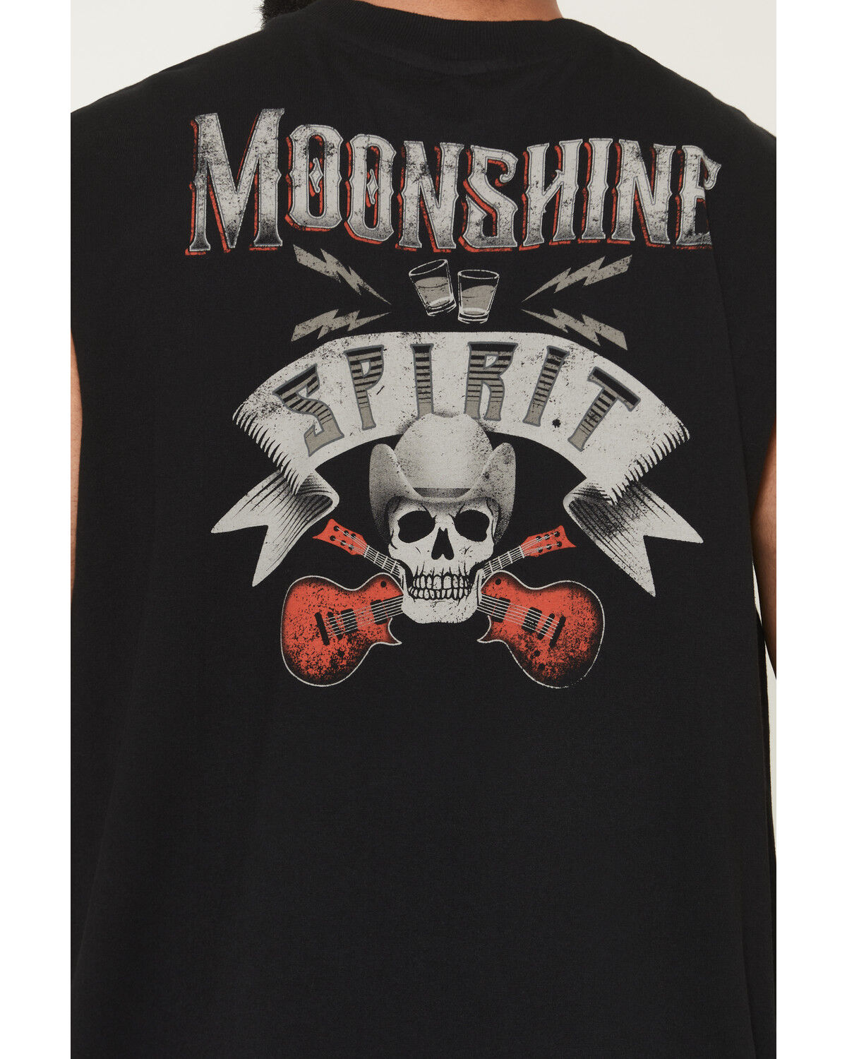Image #4 - Moonshine Spirit&reg; Men's Guitar Skull Muscle Tank, Black, hi-res