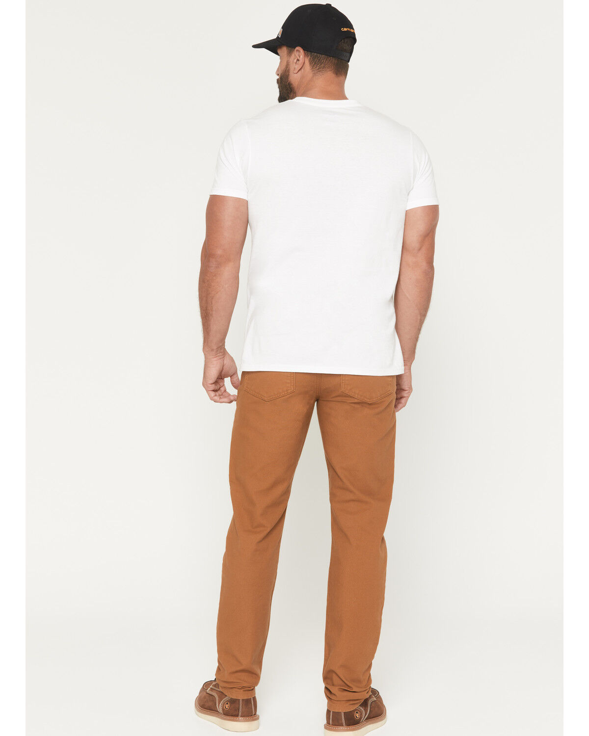 Image #3 - Carhartt Men's Slim Tapered Rugged Flex&reg; Duck Work Pants, Brown, hi-res
