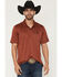 Image #1 - RANK 45&reg; Men's Heeler Heathered Solid Short Sleeve Polo, Brick Red, hi-res