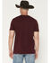 Image #4 - Cinch Men's Logo Short Sleeve Graphic T-Shirt, Burgundy, hi-res