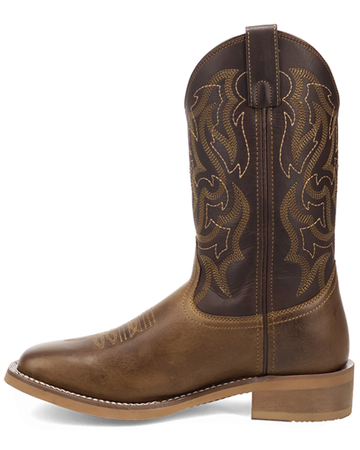 Image #3 - Laredo Men's Chisholm Performance Western Boots - Broad Square Toe, Brown, hi-res