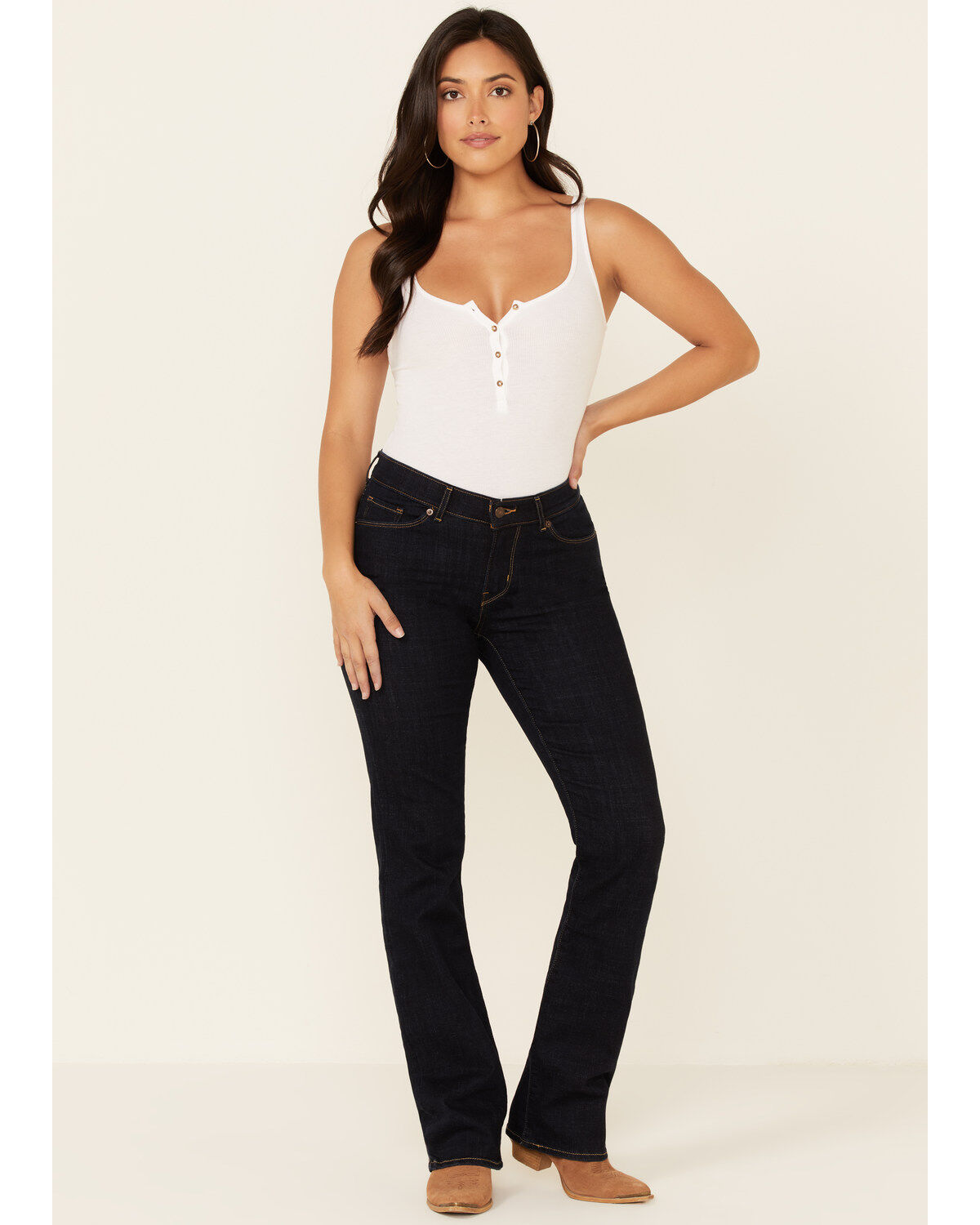 Levi's Women's Dark Wash Classic Bootcut Jeans, Blue, hi-res