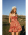 Image #2 - Cleo + Wolf Women's Bandana Print Sleeveless Tie Back Mini Dress, Brick Red, hi-res