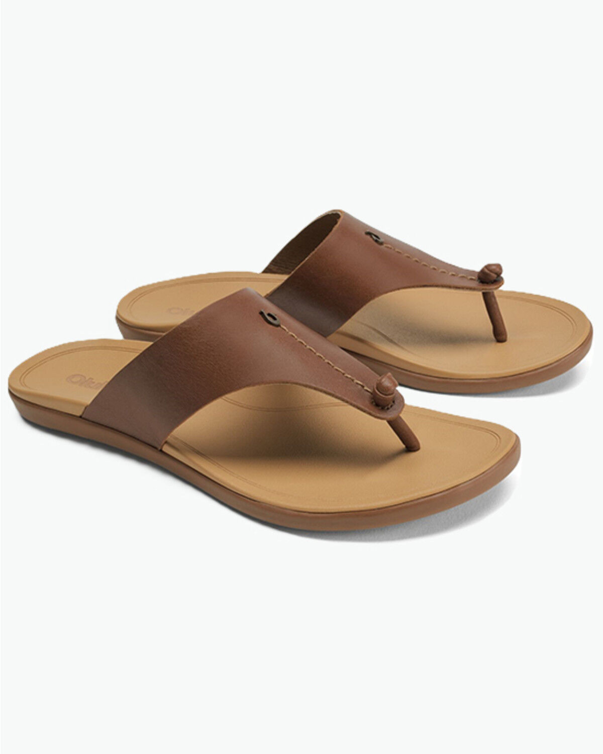 OluKai Women's Hoopio Mele Sandals, Brown, hi-res