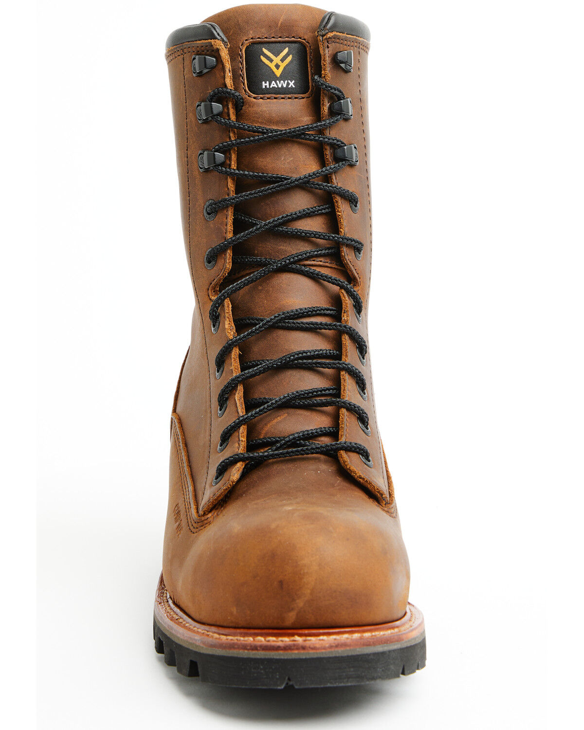 Image #4 - Hawx Men's 9" Lineman Logger Work Boots - Composite Toe, Medium Brown, hi-res