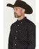 Image #2 - Ariat Men's Wrinkle Free Asher Geo Print Long Sleeve Button-Down Western Shirt - Big, Black, hi-res
