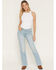 Image #1 - Levi's Women's Classic Light Wash Mid Rise Bootcut Stretch Denim Jeans, Light Wash, hi-res