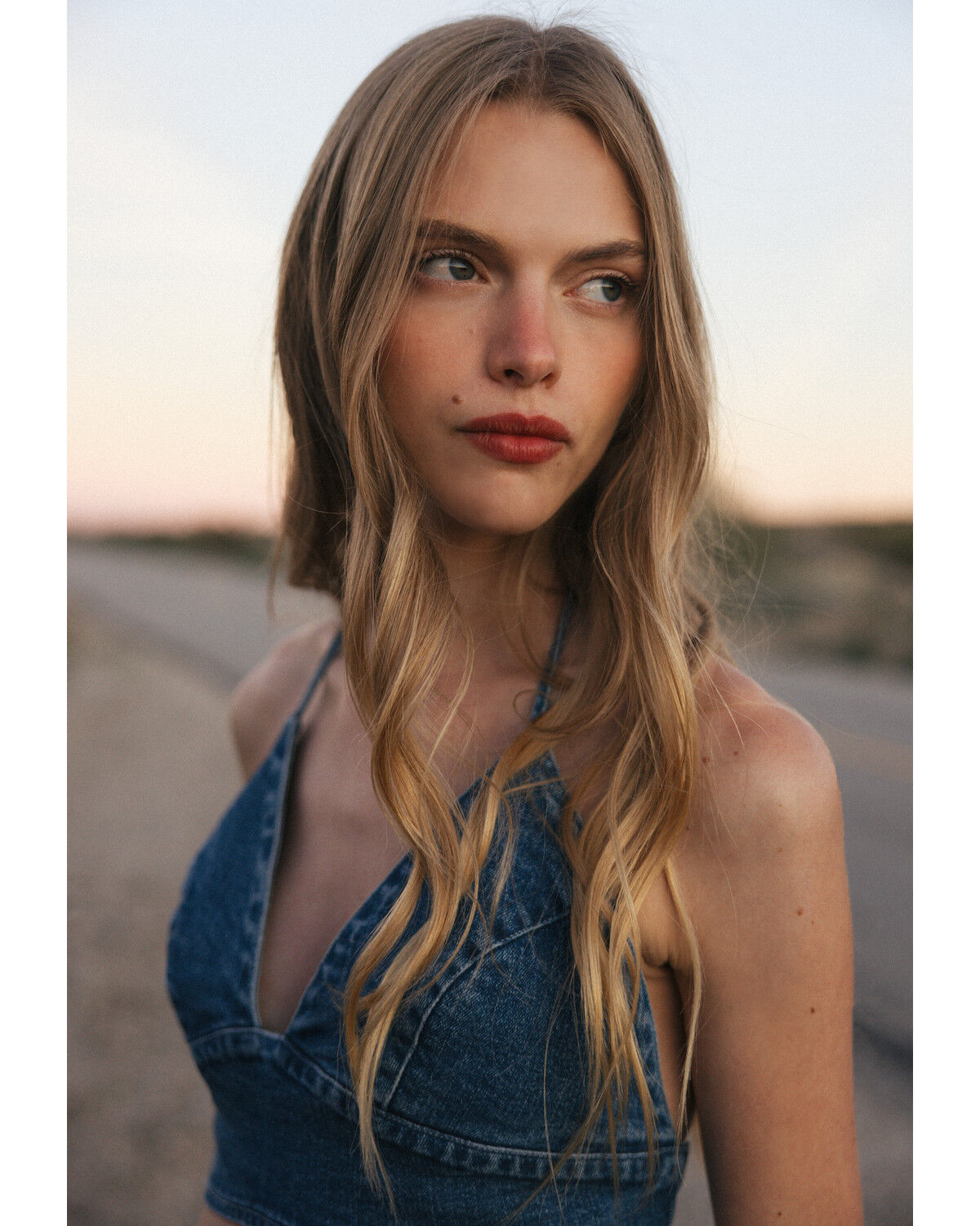 Image #1 - Cleo + Wolf Women's Cleo Medium Wash Denim Bralette, Medium Wash, hi-res