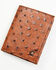 Image #1 - Cody James Black 1978&trade; Men's Dawson Exotic Full-Quill Ostrich Bifold Wallet, Cognac, hi-res