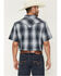 Image #4 - Cody James Men's Weed Wacker Plaid Print Short Sleeve Snap Western Shirt - Big, Blue, hi-res