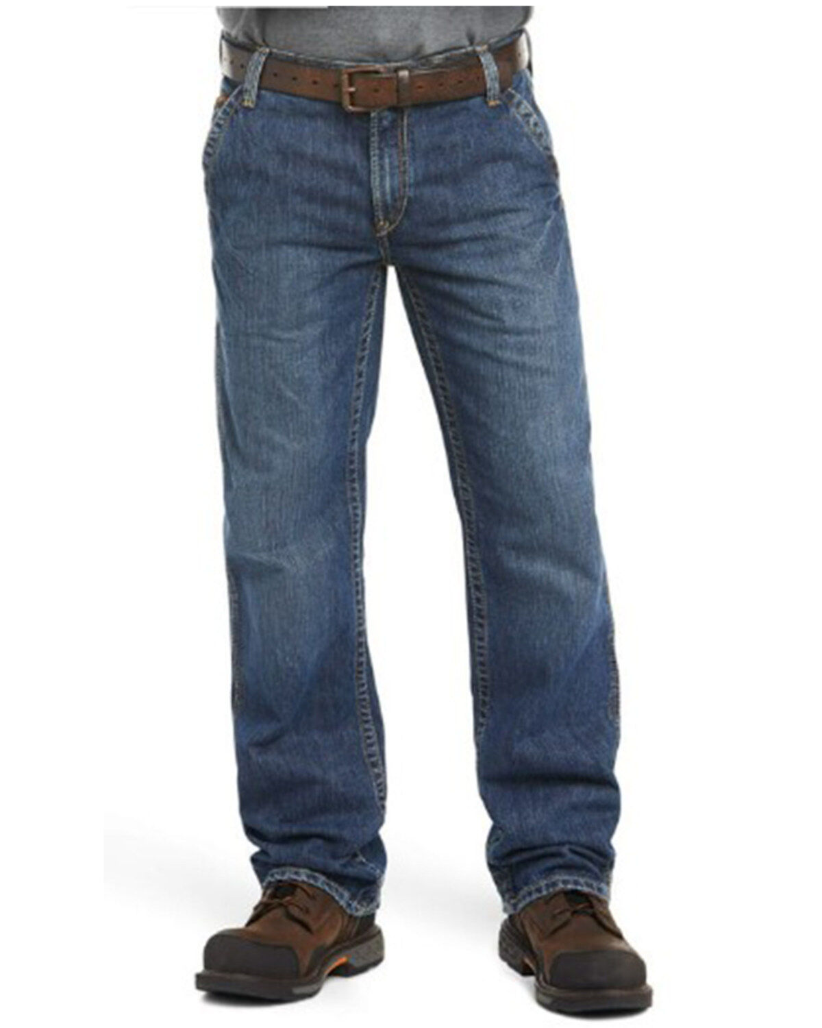 Image #2 - Ariat Men's FR M4 Workhorse Relaxed Fit Pants, Denim, hi-res