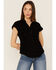 Image #2 - Scully Women's Cap Sleeve Cantina Shirt, Black, hi-res