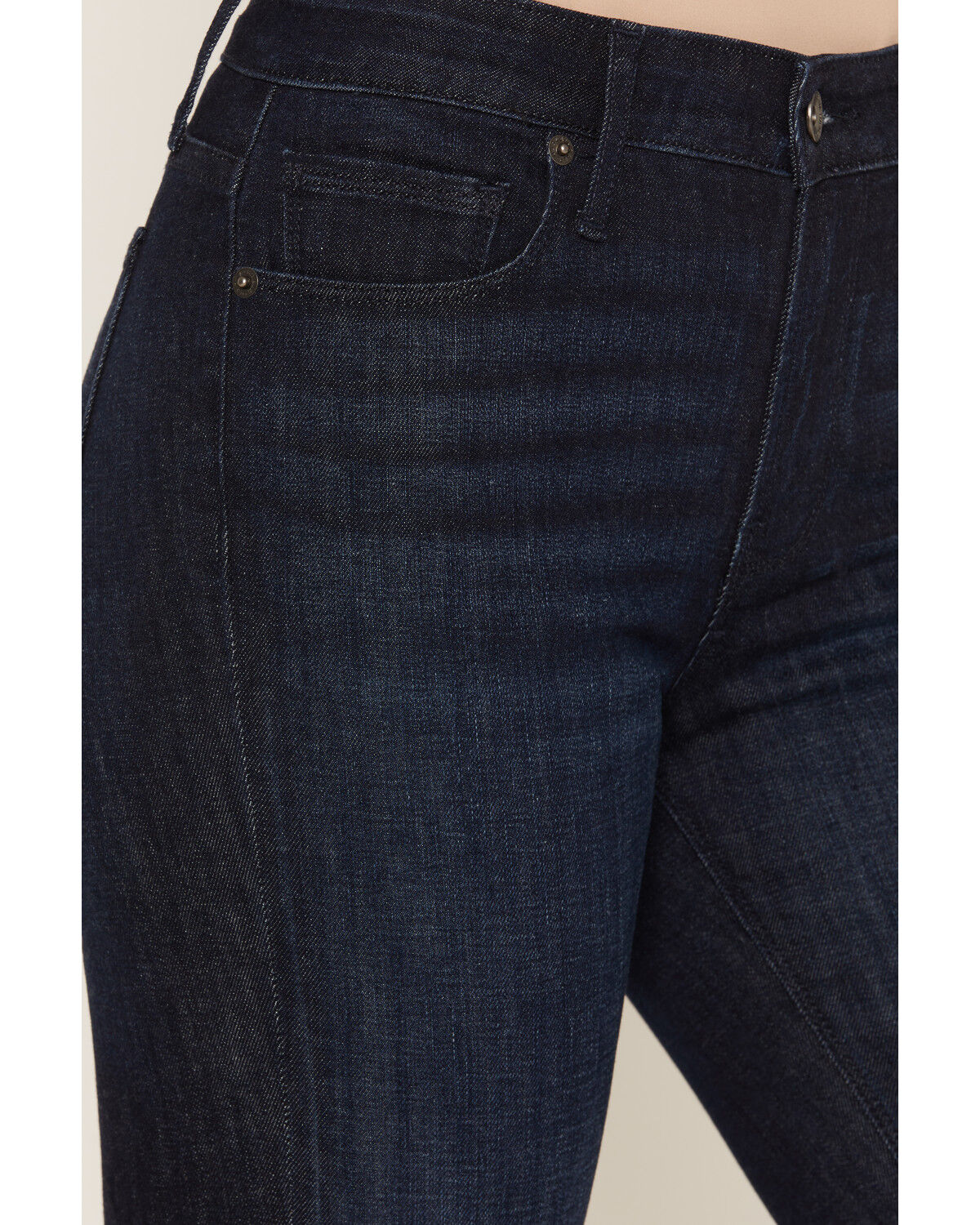 Image #2 - Haala Women's Deep Ocean Dark Wash Bella Trouser Flare Stretch Denim Jeans, Dark Wash, hi-res
