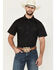 Image #1 - Gibson Men's Solid Short Sleeve Western Shirt - Tall, Black, hi-res