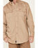 Image #3 - Ariat Men's FR Solid Long Sleeve Button Down Twill Work Shirt - Big, Beige/khaki, hi-res