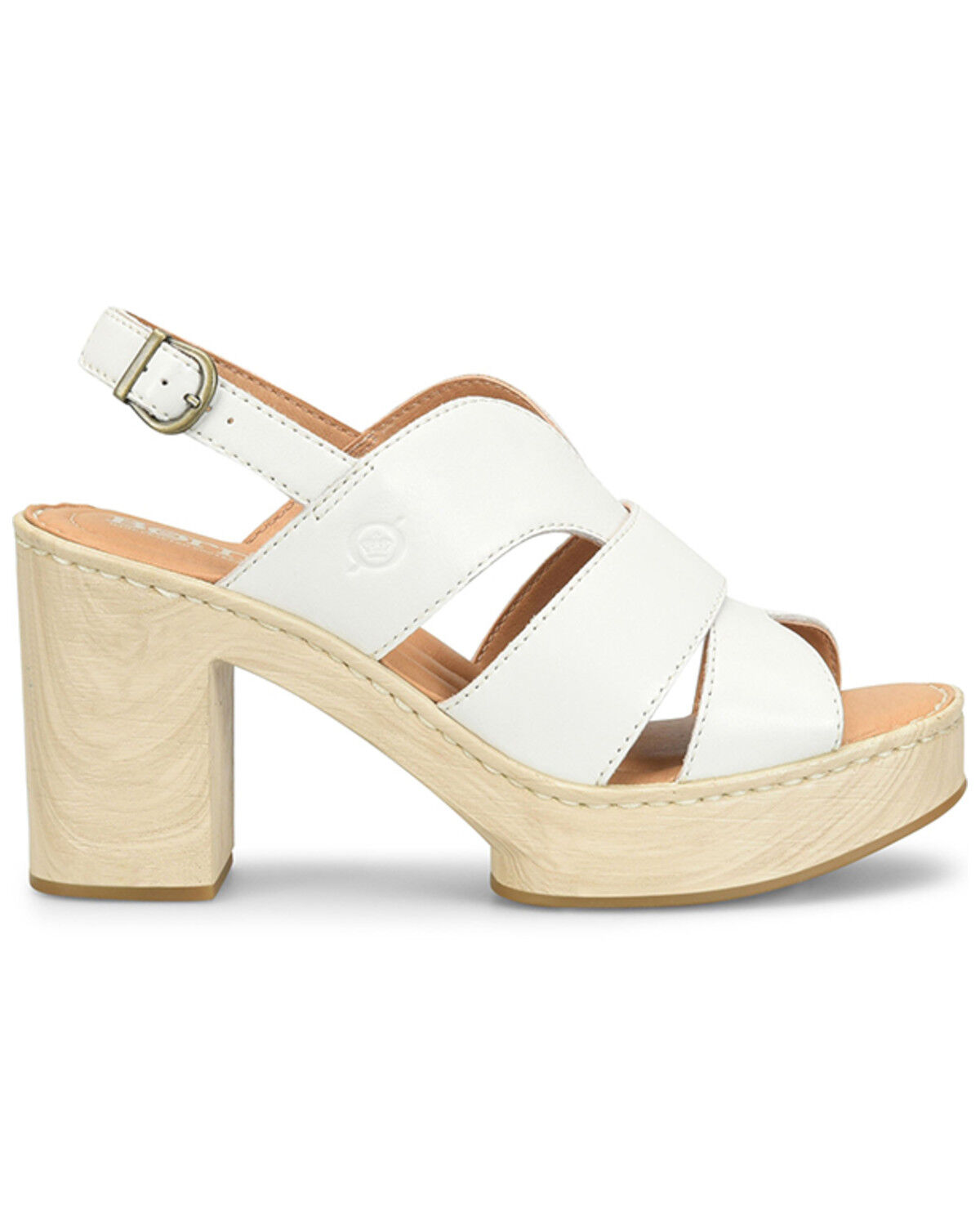 Image #2 - Born Women's Nassu Platform Sandals, White, hi-res