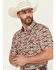 Image #2 - RANK 45&reg; Men's Willow Creek Southwestern Print Short Sleeve Snap Performance Western Shirt, Tan, hi-res