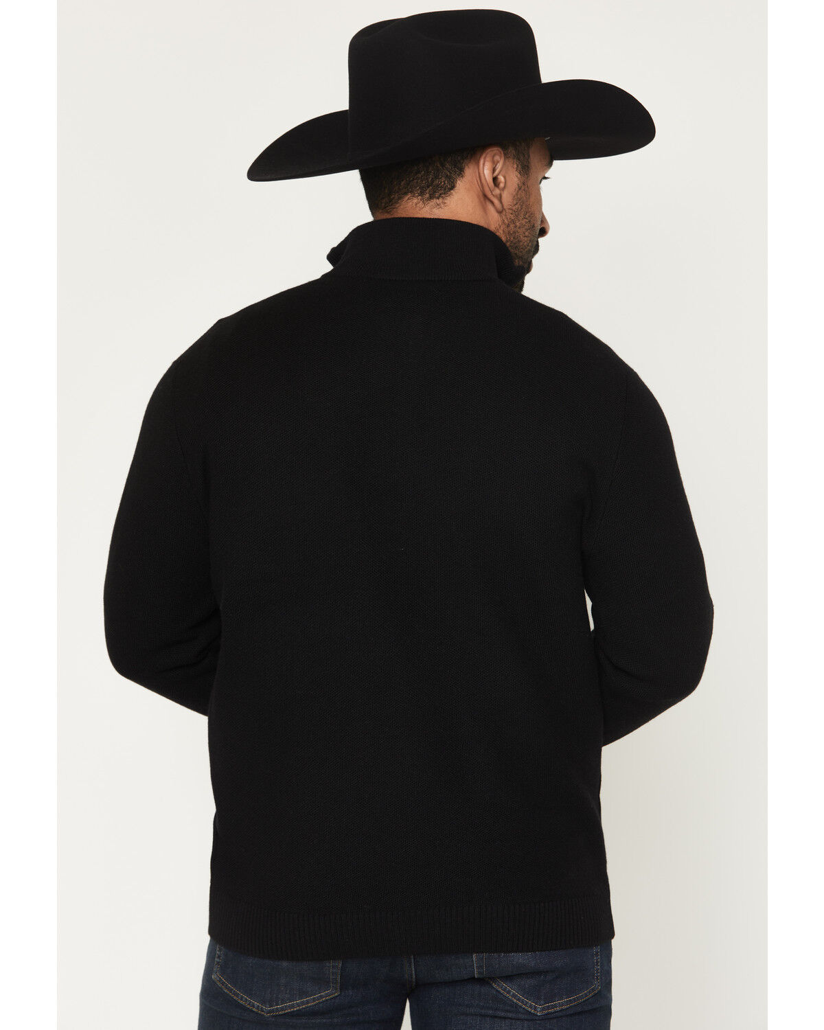 Image #4 - Cody James Black 1978&reg; Men's Parker Solid 1/4 Zip Pullover Sweater, Black, hi-res