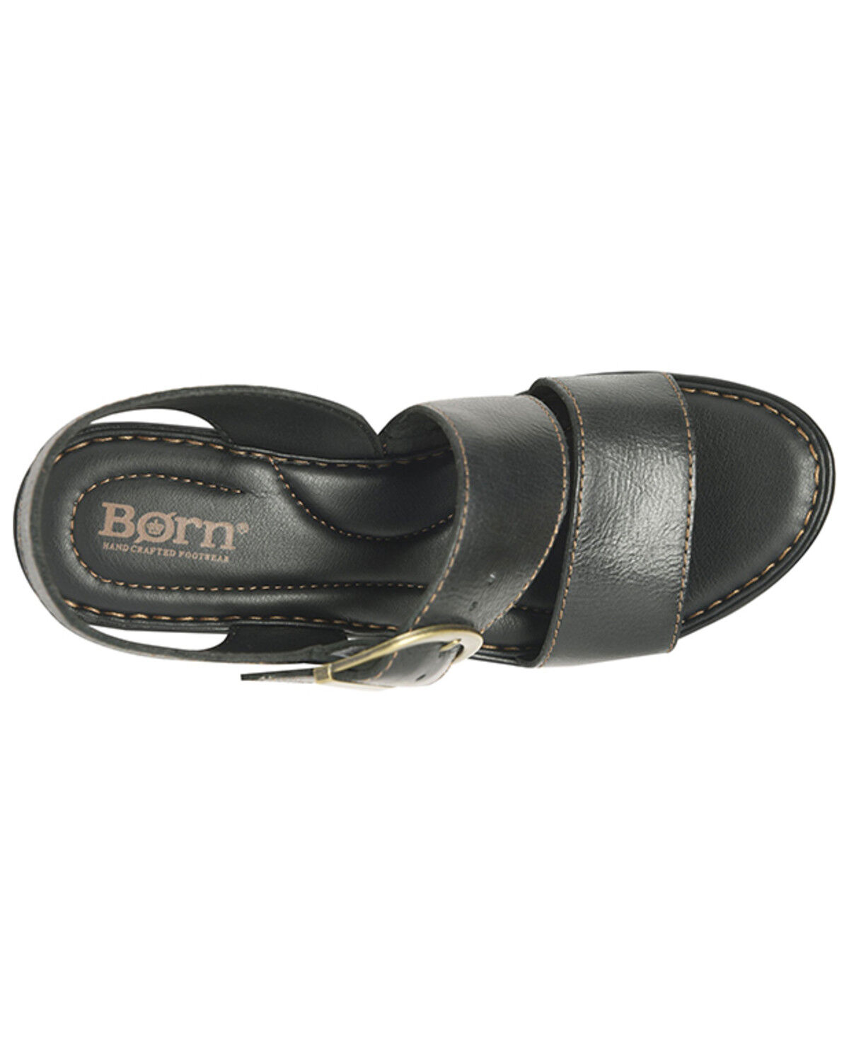 Image #6 - Born Women's Sapphire Wedge Sandals, Black, hi-res