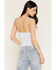Image #4 - By Together Women's Solid Eyelet Sleeveless Tank Top, Blue, hi-res