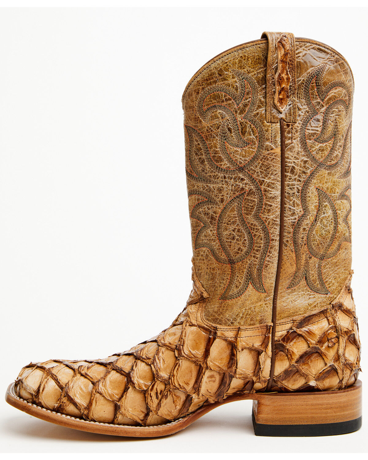 Image #3 - Cody James Men's Pirarucu Exotic Boots - Broad Square Toe, Brown, hi-res