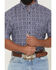 Image #3 - Ariat Men's Bill Medallion Print Short Sleeve Button-Down Western Shirt - Tall, Blue, hi-res