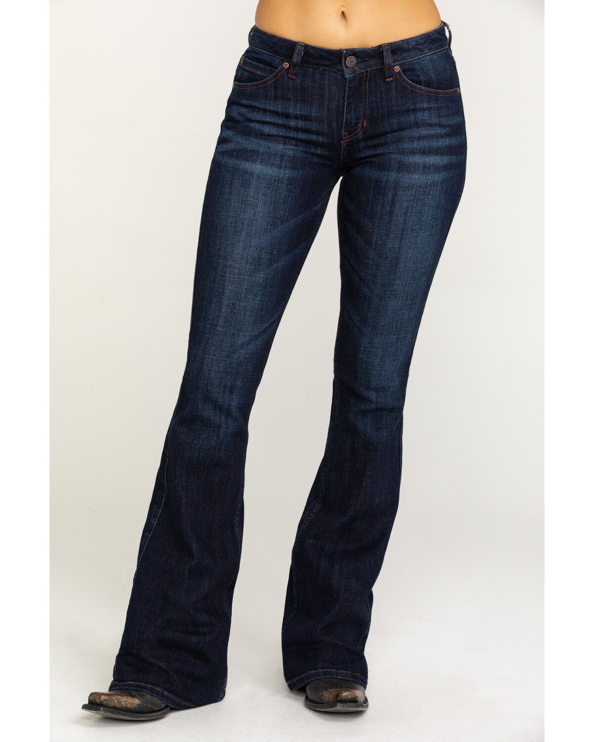Image #2 - Idyllwind Women's Rebel Mid Rise Bootcut Stretch Denim Jeans, Blue, hi-res