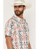 Image #2 - RANK 45&reg; Men's RODEOTEK&trade; 2.0 Everglades Southwestern Print Short Sleeve Snap Stretch Western Shirt, Red, hi-res