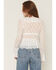Image #4 - Ash & Violet Women's Lace Tie-Front Long Sleeve Top, White, hi-res
