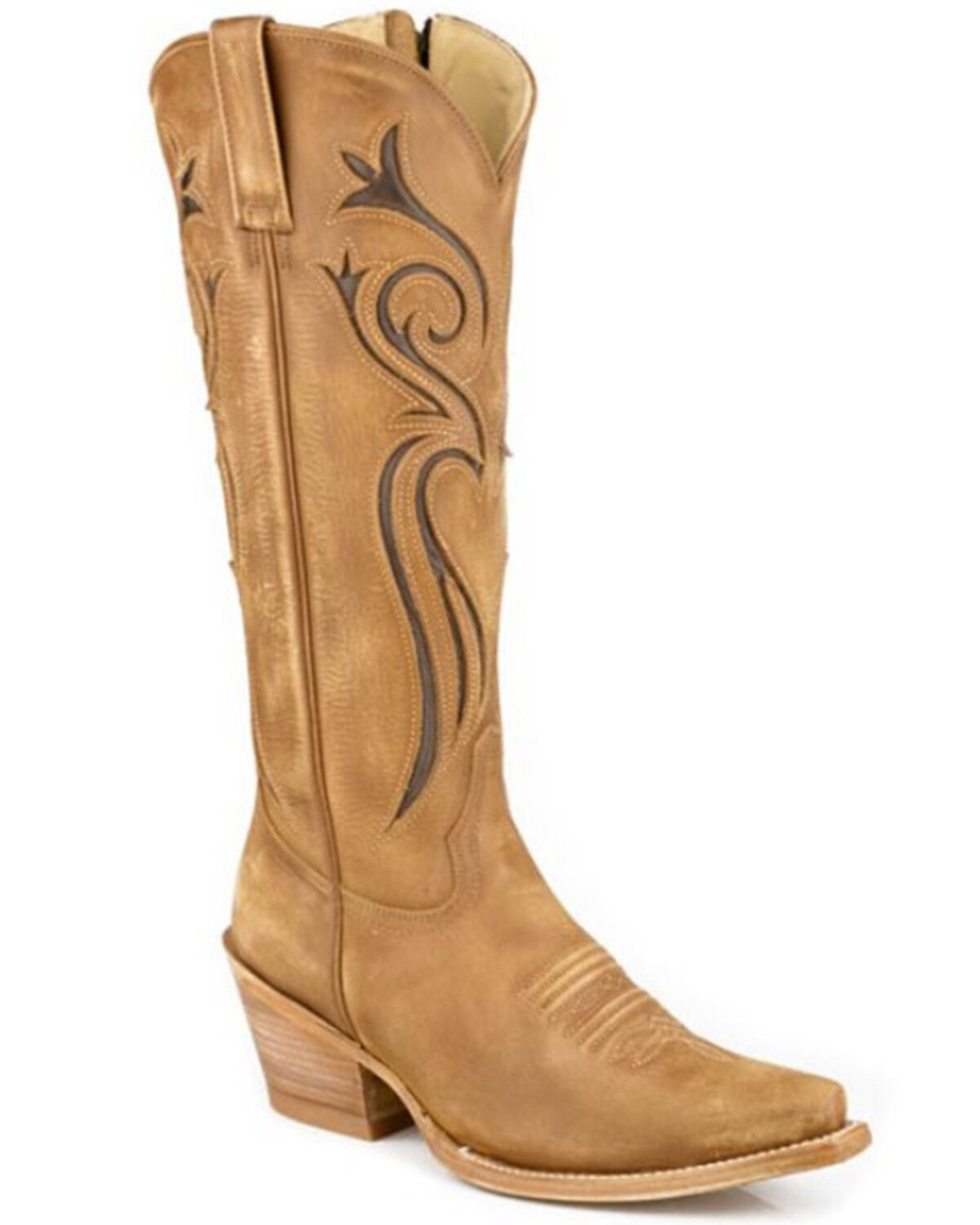 Stetson Women's Maci Tall Western Boots - Snip Toe, Brown, hi-res