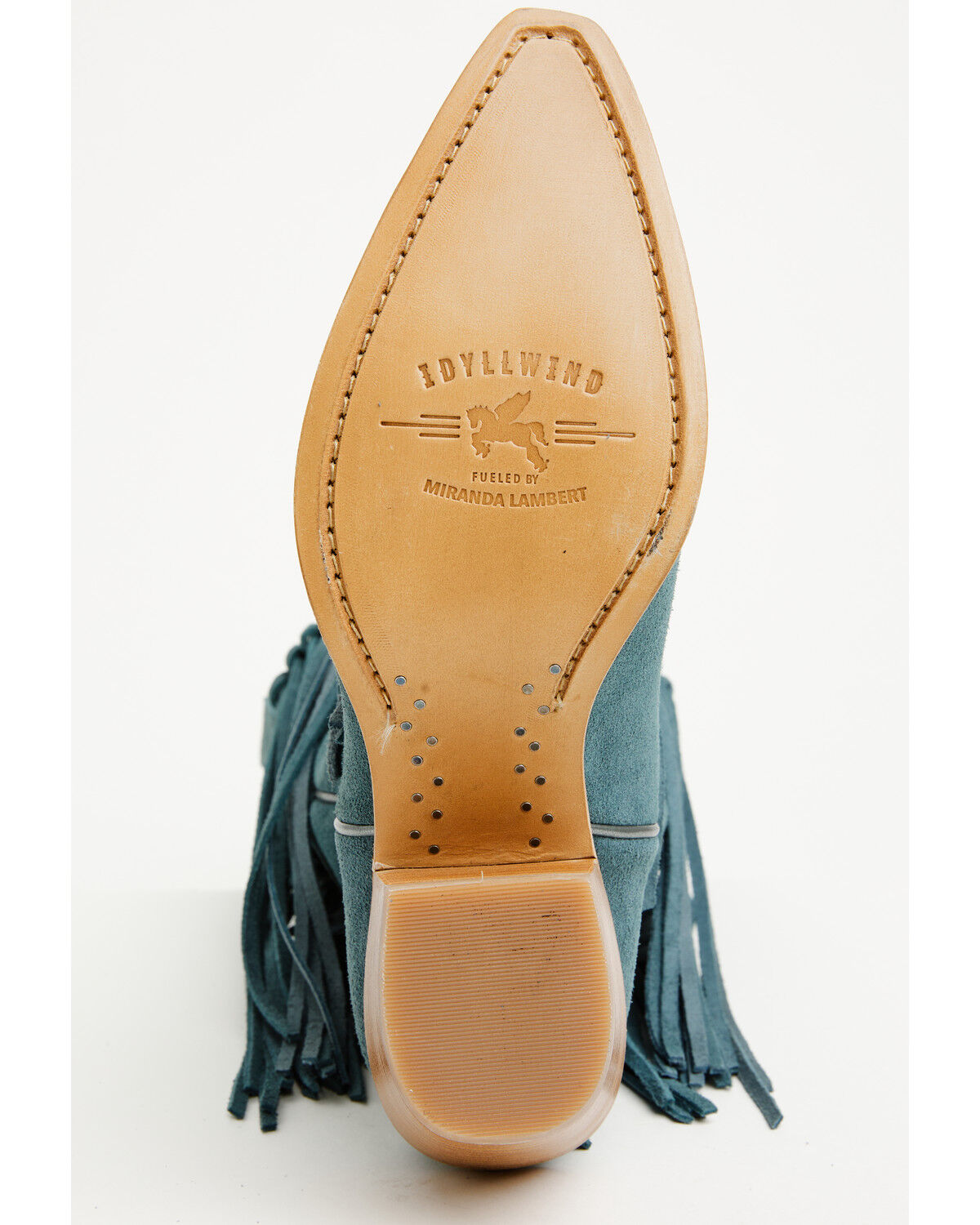 Image #7 - Idyllwind Women's Sterling Suede Fringe Western Boots - Snip Toe, Blue, hi-res