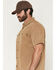 Image #2 - Hawx Men's Burr Solid Short Sleeve Button-Down Work Shirt, Khaki, hi-res