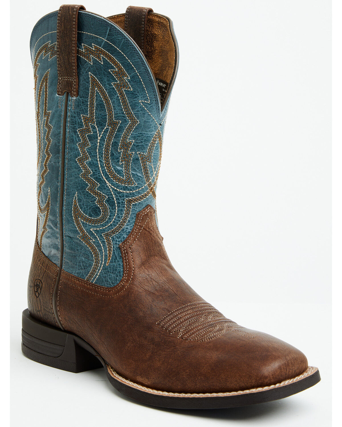 Ariat Men's Steadfast Performance Western Boots - Broad Square Toe, Brown, hi-res