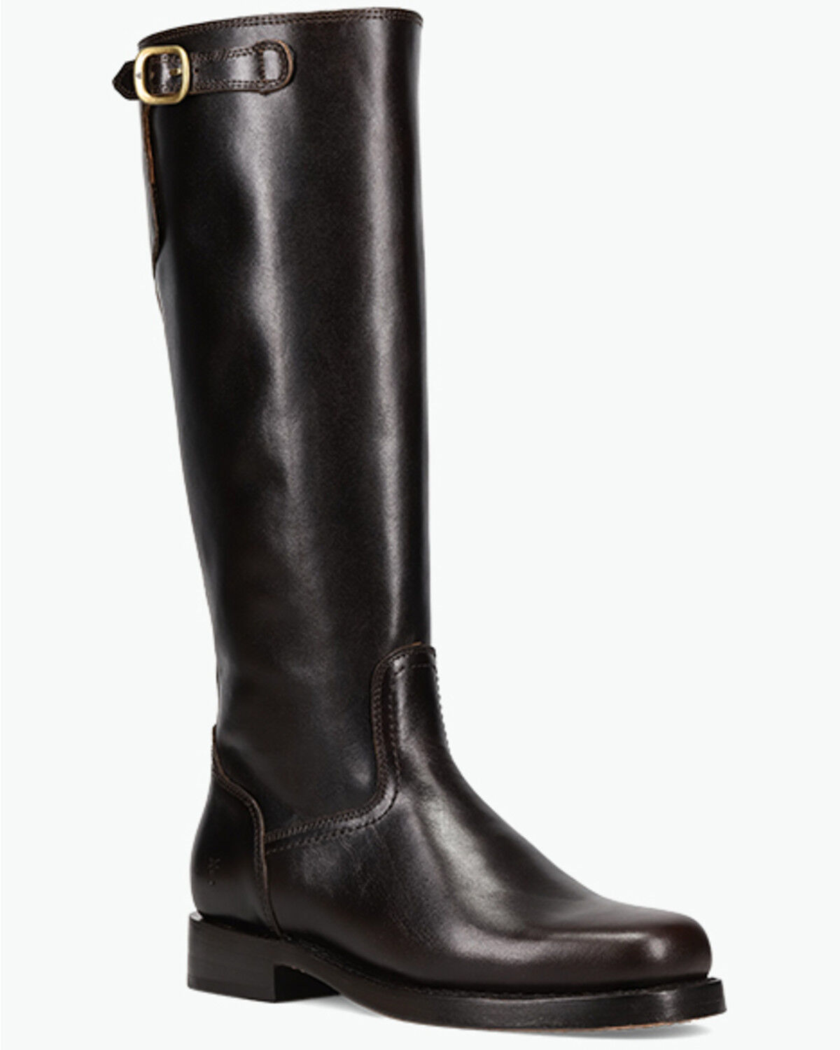Image #1 - Frye Women's Campus Low Heel Tall Riding Fashion Boots - Round Toe, Dark Brown, hi-res