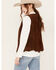Image #4 - Scully Women's Suede Snap Front Vest, Brown, hi-res
